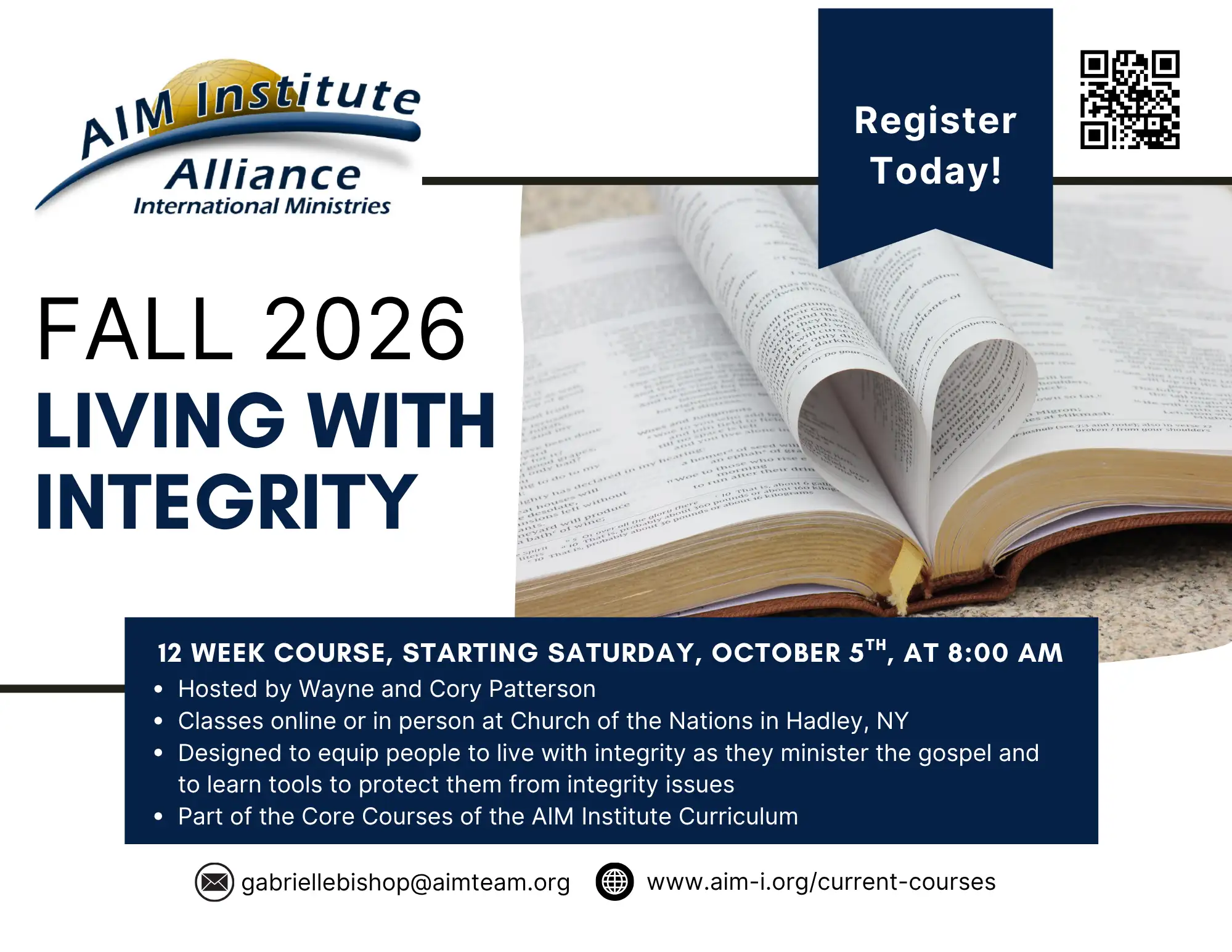 Living with Integrity AIM Institute Class Living with Integrity AIM Institute Class