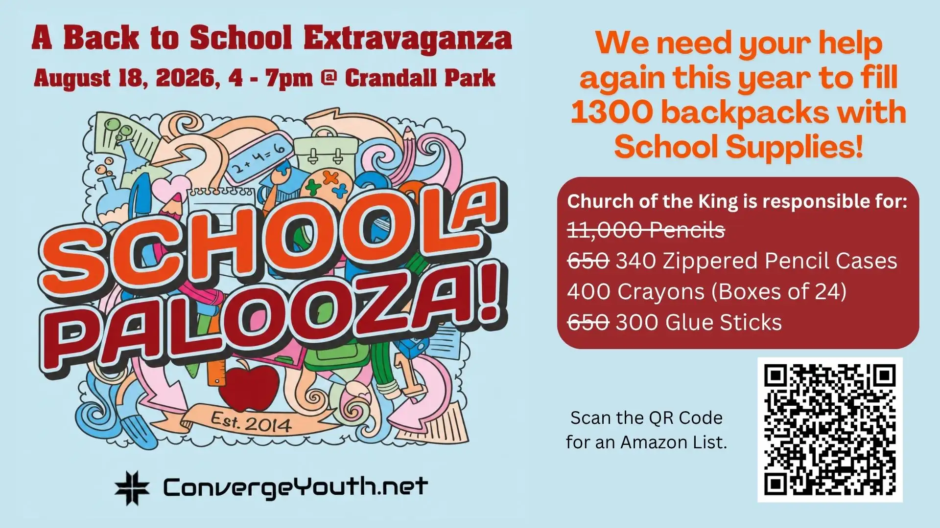 Schoolapalooza August 18th 2026 Schoolapalooza August 18th 2026